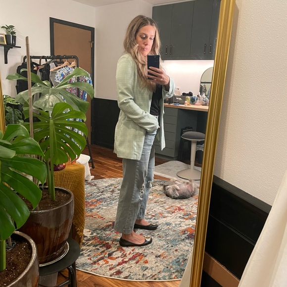 Mint plaid Chriselle x JOA blazer (size Med) - Picture 7 of 11